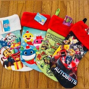 NWT! Set of 4 Children’s Character Christmas Stockings